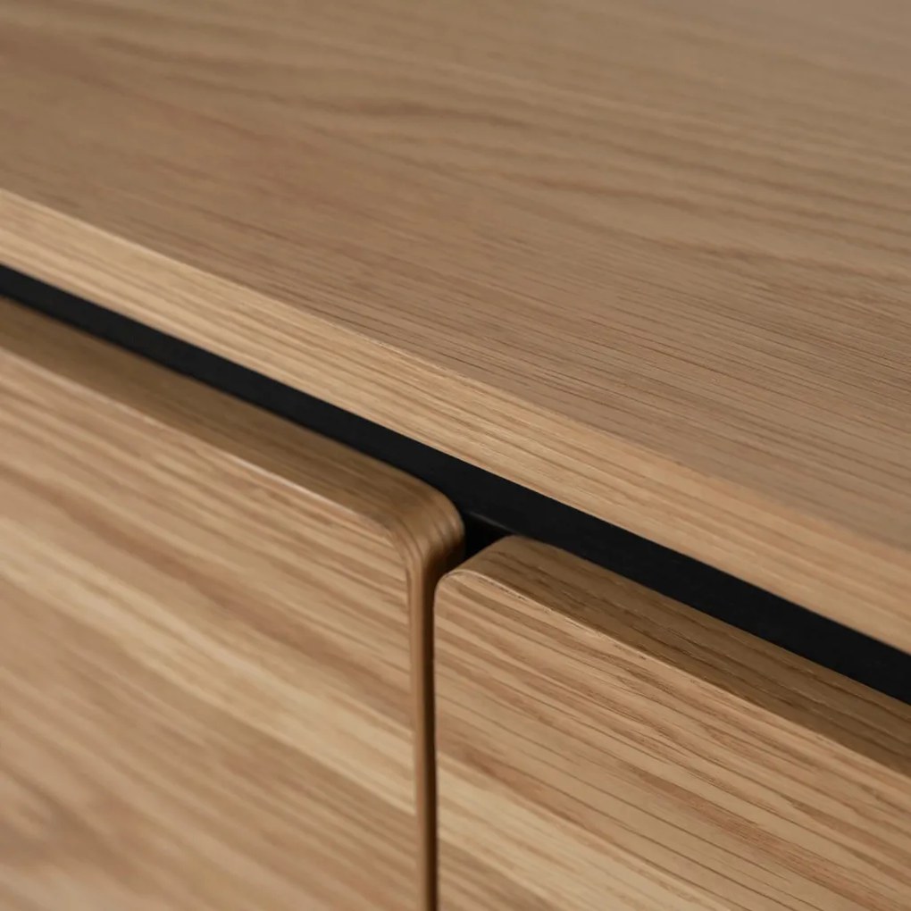 BECK komód 160 cm, háromajtós, tölgy