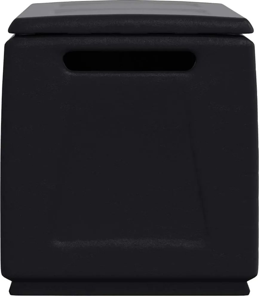 vidaXL sötétszürke-fekete kerti tárolóláda 96 x 53 x 57 cm 230 L