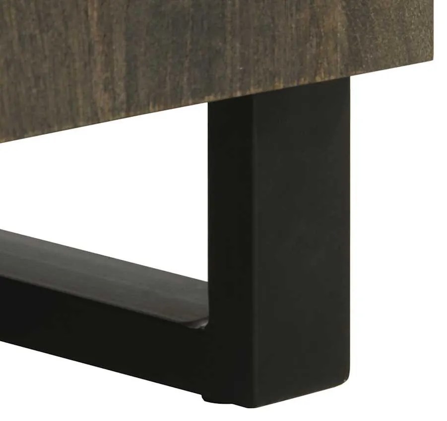 Sideboard Fekete 60x33x75 cm tömörfa Mango