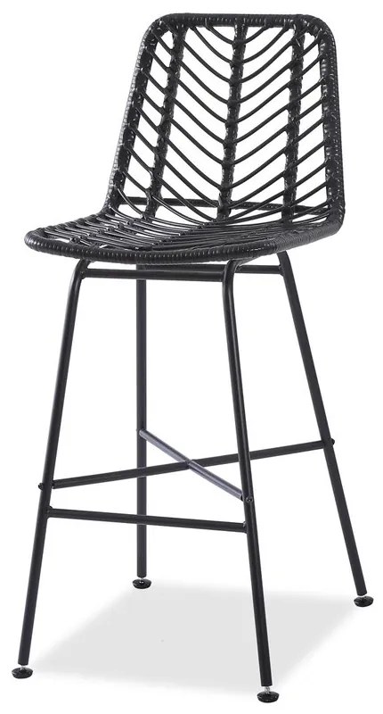 Fekete rattan bárszék ESPO 97
