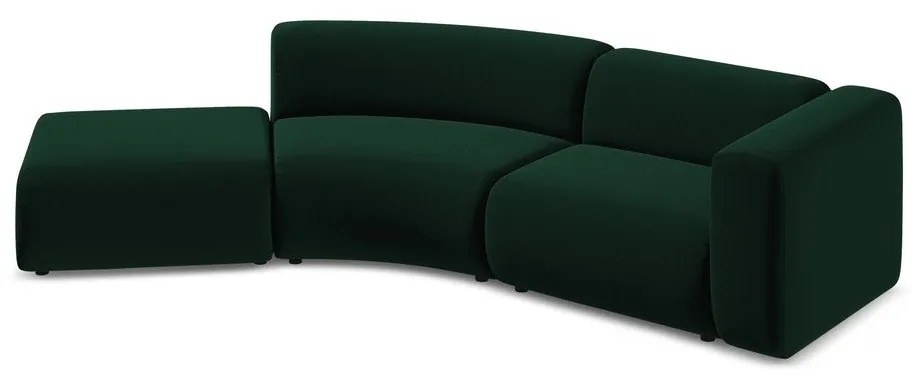 Sötétzöld bársony heverő (bal oldali) Ekahi – Makamii