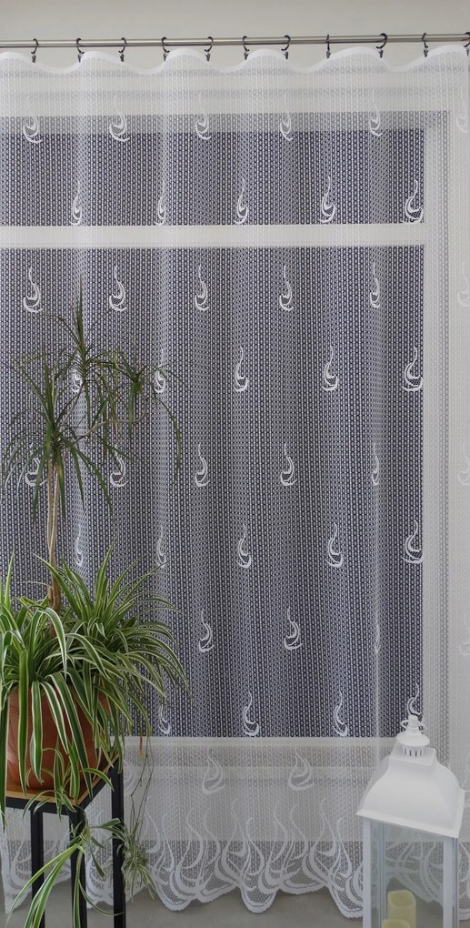 Mg Függöny jacquard 2046 Fehér 230x120 kész szalaggal