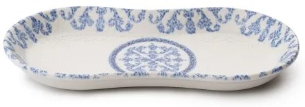 27 darabos étkészlet fehér/kék/porcelán