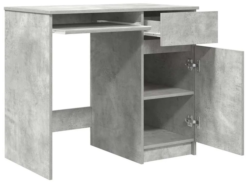 betonszürke forgácslap íróasztal 86x49x76 cm