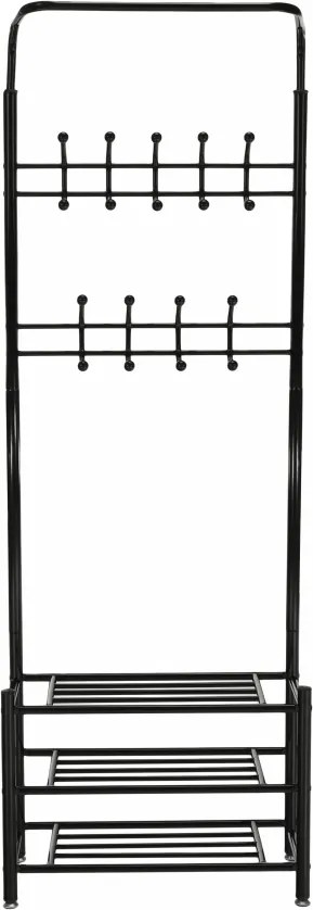 Fogas cipőtartóval, fekete fém, BARNUM