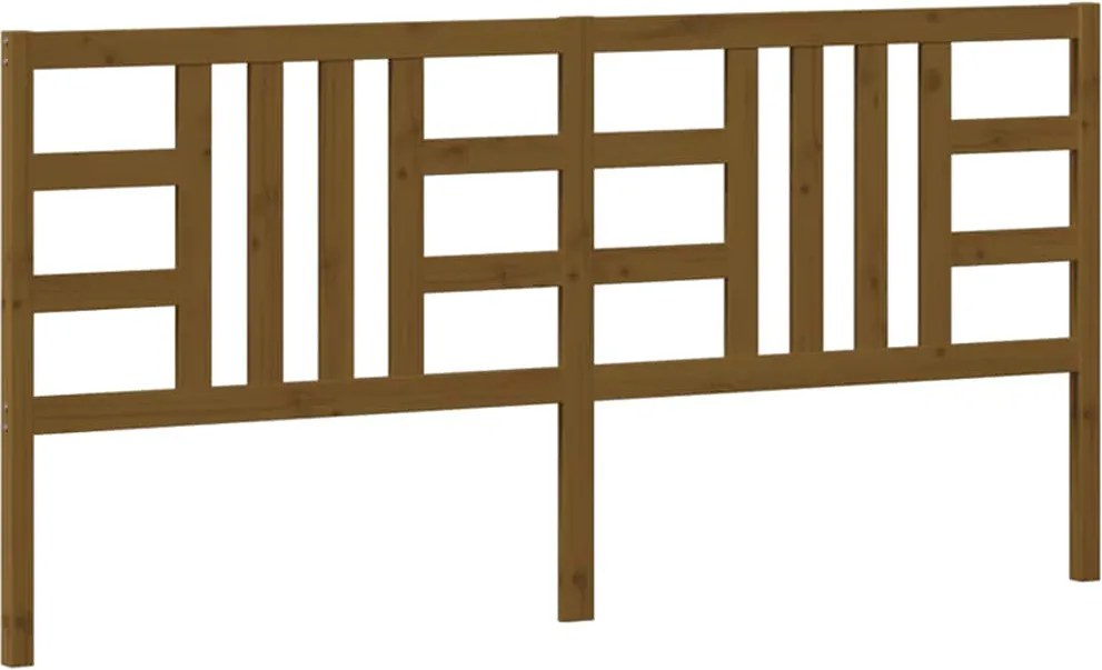 vidaXL mézbarna tömör fenyőfa ágyfejtámla 206 x 4 x 100 cm