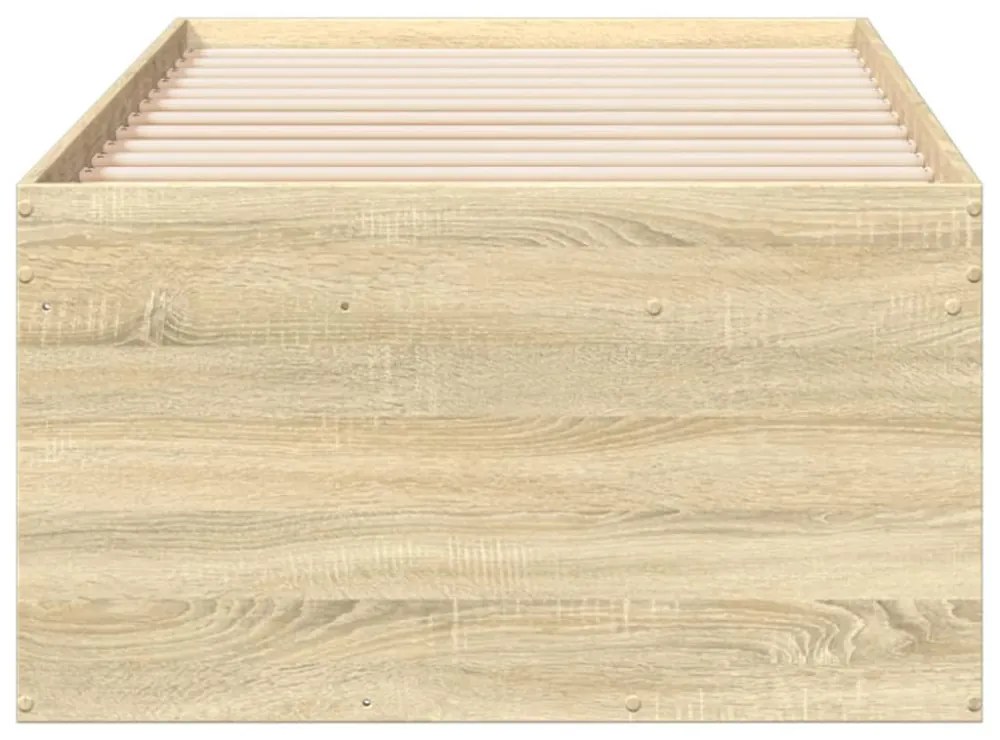 sonoma tölgy kanapéágy fiókkal matrac nélkül 100x200 cm