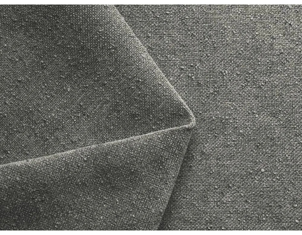 Szürke kárpitozott ágyneműtartós franciaágy ágyráccsal 160x200 cm Hauke – Makamii