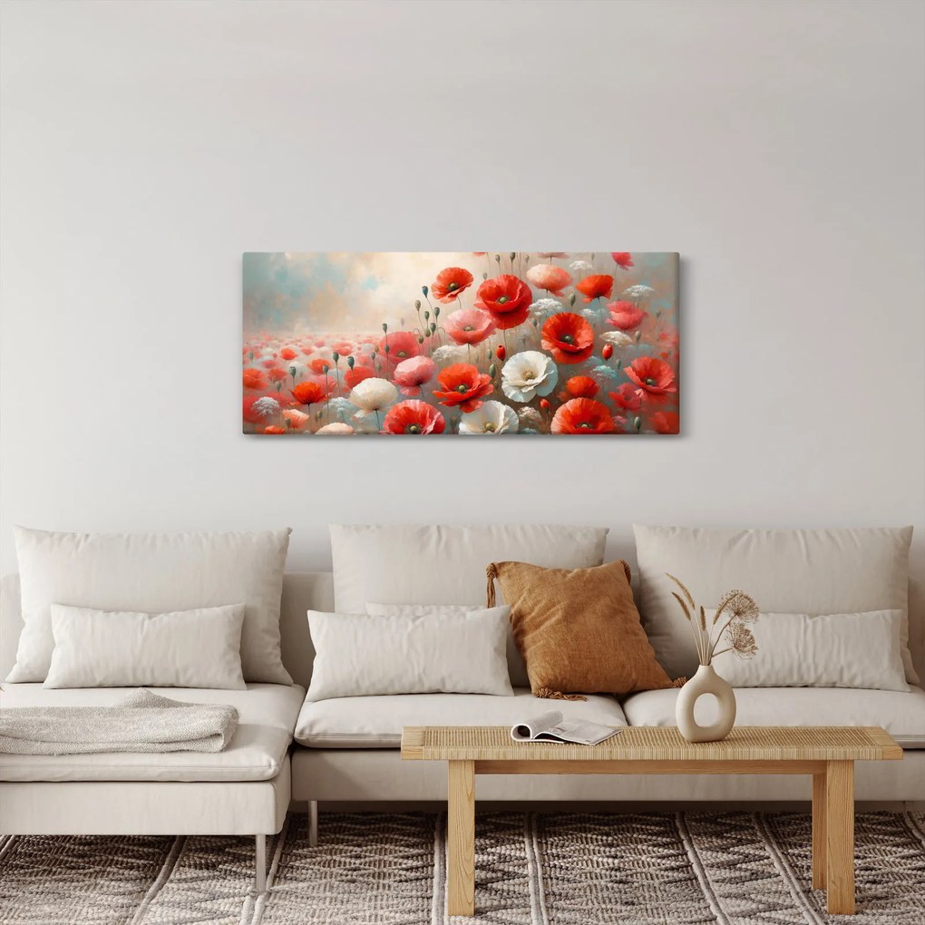 Kép - Pipacsok festménye (120x50 cm)
