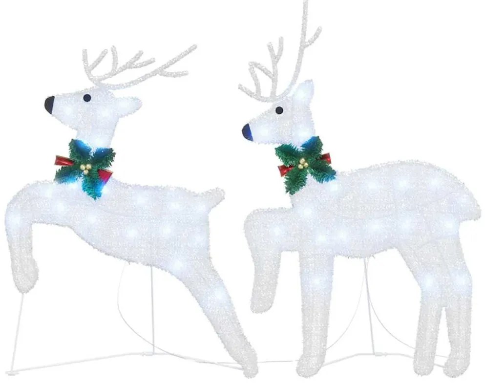 LED rénszarvasok 2 pcs Hideg Fehér szövet