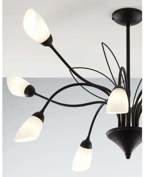 Jupiter 2056 - Csillár rúdon GLORIOSA 10xG9/14W/230V fekete