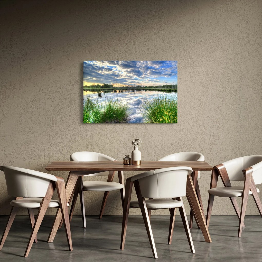 A tó és a nád képe (90x60 cm)