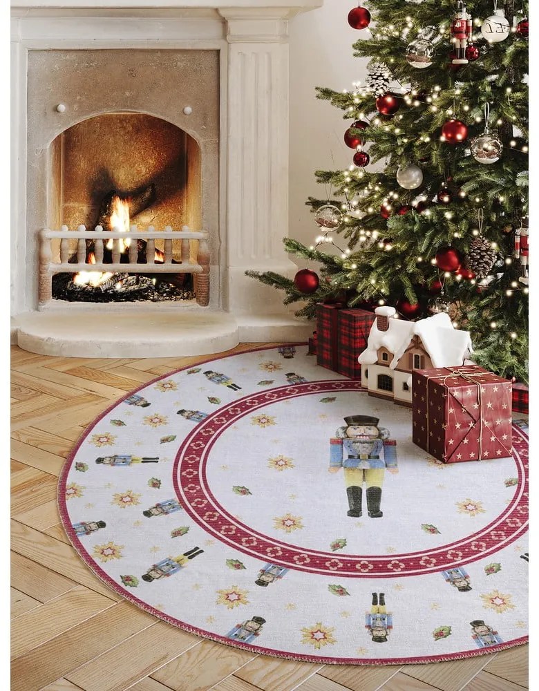 Piros kerek szőnyeg karácsonyi mintával ø 160 cm Toy's Delight Nutcracker – Villeroy&Boch