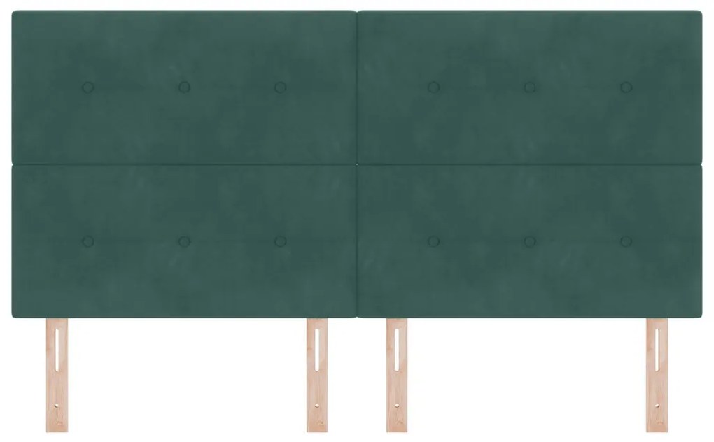 Fejtámla Gombos Zöld 180 cm Bársony