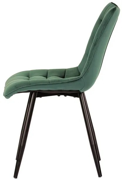 Modern zöld bársony étkezőszék – CT-384