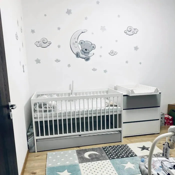 INSPIO Gyerekszoba falmatrica - Szürke maci