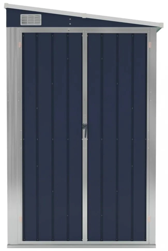 antracitszürke acél falhoz erősíthető fészer 118 x 382 x 178 cm