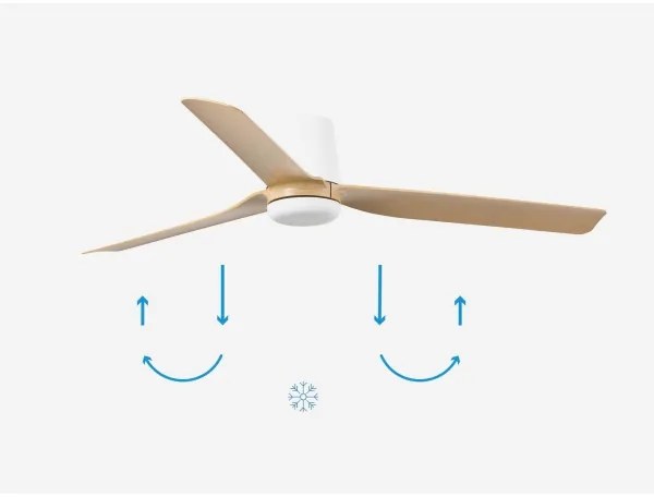 FARO 33829-Mennyezeti ventilátor PUNT TUB M barna/fehér átm. 130 cm + távirányítás