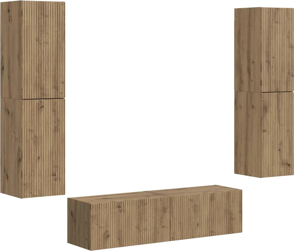 vidaXL TV szekrény garnitúra 6 pcs Artisan tölgy Faanyag