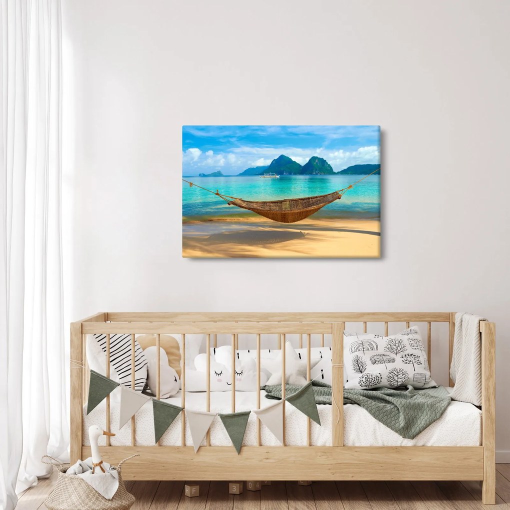 Kép - Hálóágy a tengerparton (90x60 cm)