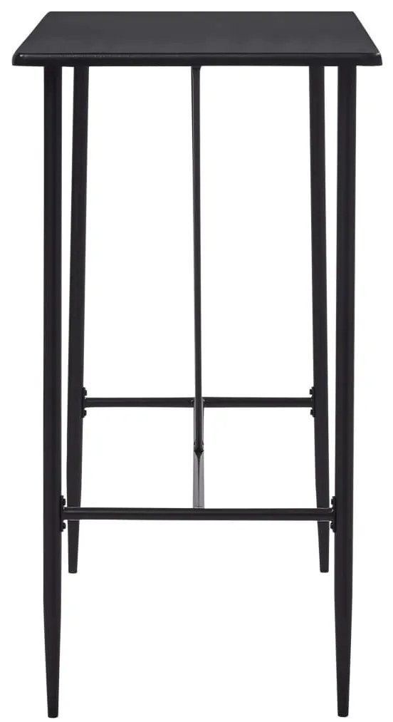 Fekete MDF bárasztal 120 x 60 x 110 cm