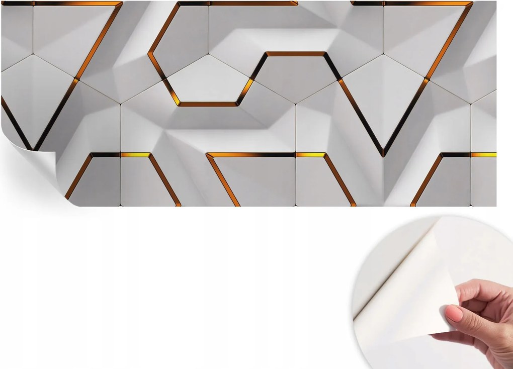 Öntapadós fotótapéta Egyszerű összeszerelés Modern geometria 250x104 cm