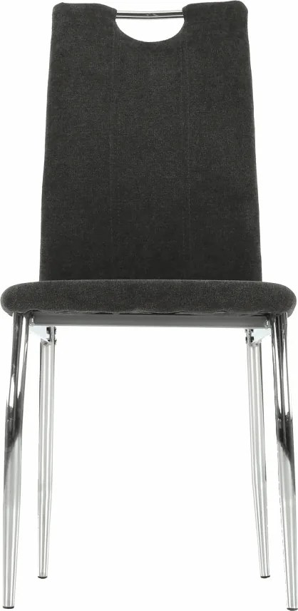 Étkezőszék, szürkésbarna szövet/króm, OLIVA NEW