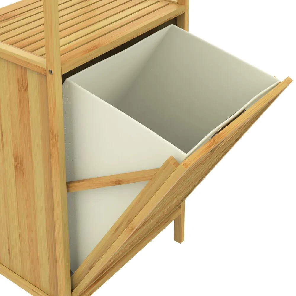 Doris bambusz polc kosárral a szennyesnek Casaria