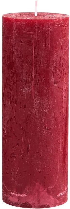 RUSTIC gyertya, piros 19cm