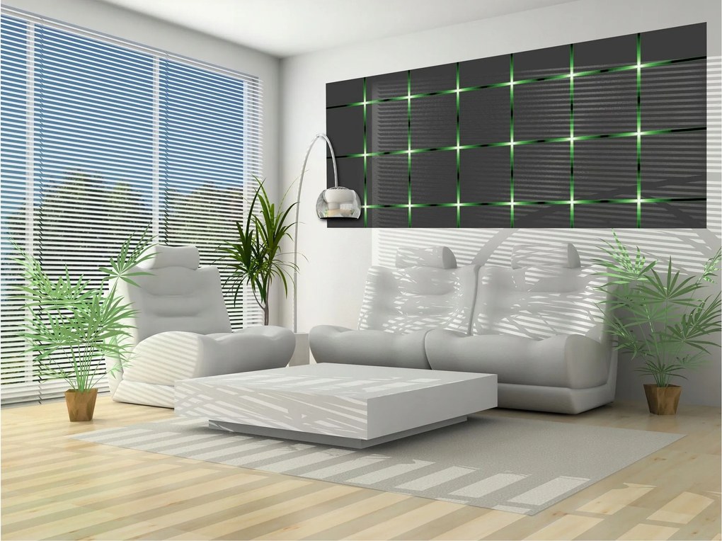 Flizelin fotótapéta Geometrikus háló sötétszürke 250x104 +ragasztó