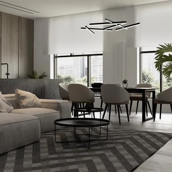 Maytoni MOD016PL-L75B - LED Csillár zsinóron LINE LED/79W/230V fekete