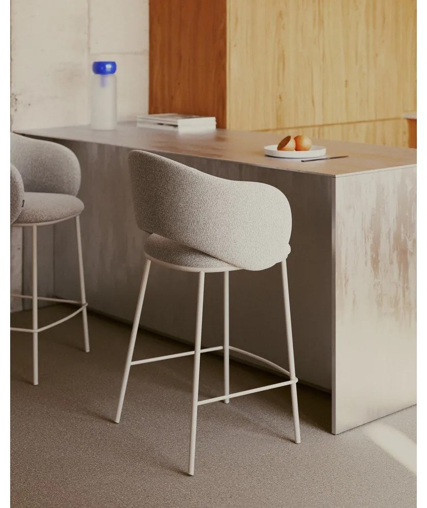 Krémszínű bárszék (ülésmagasság 65 cm) Maina – Kave Home