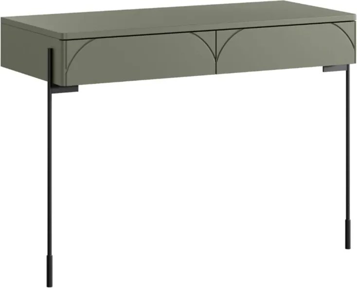 Sonatia konzolasztal/sminkasztal 100 2SZ - olívazöld