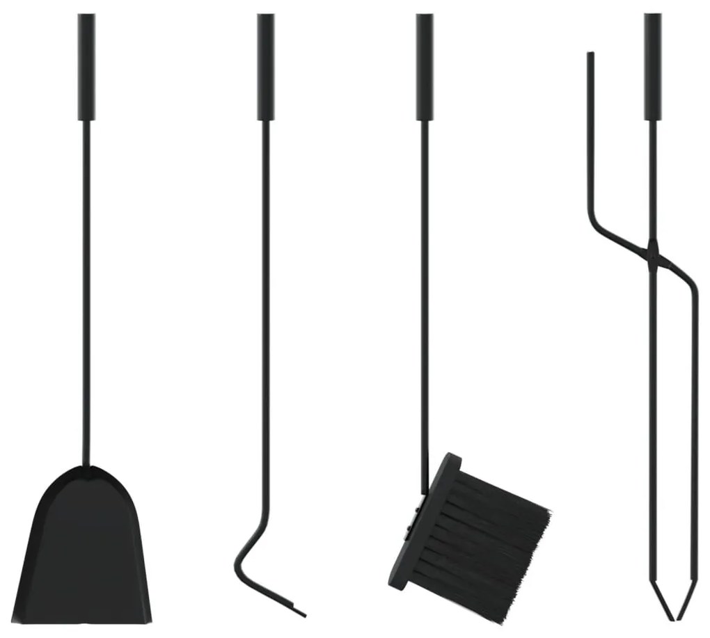 5 darabos acél kandallószerszám-készlet 23 x 15 x 66 cm