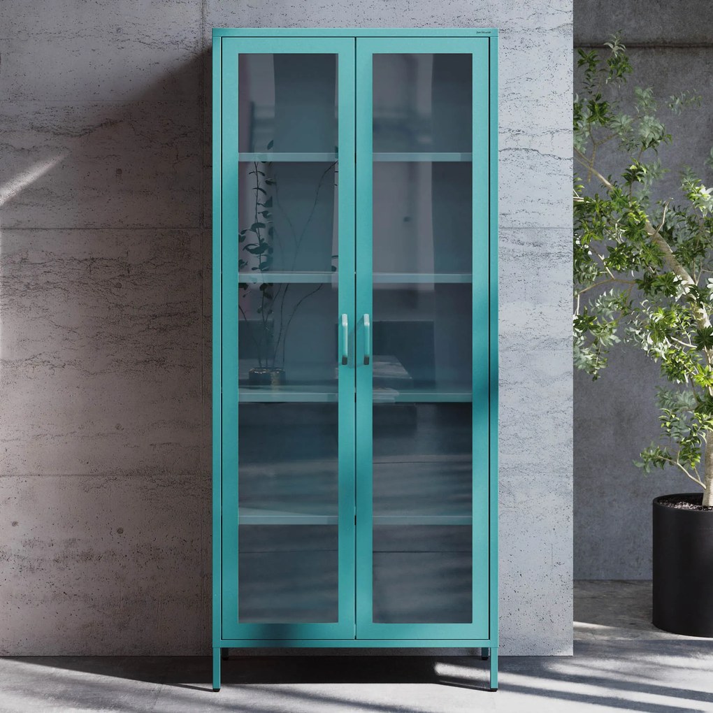 ANGELO vitrin, 800 x 1850 x 450 mm, Modern: tengerkék