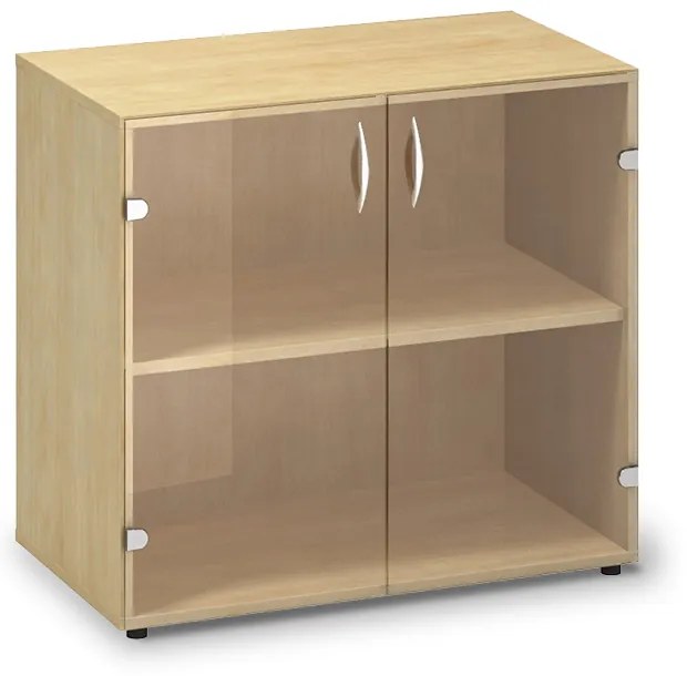 ProOffice alacsony üvegszekrény 80 x 45,8 x 74,2 cm, vadkörte