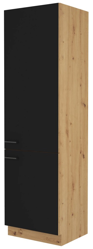 Élelmiszer szekrény Miraluna (artisan tölgy + matt fekete). 1062361
