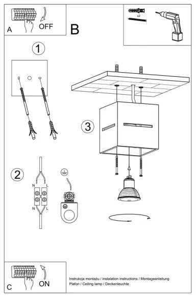 Mennyezeti lámpa LOBO 1xG9/40W/230V fehér