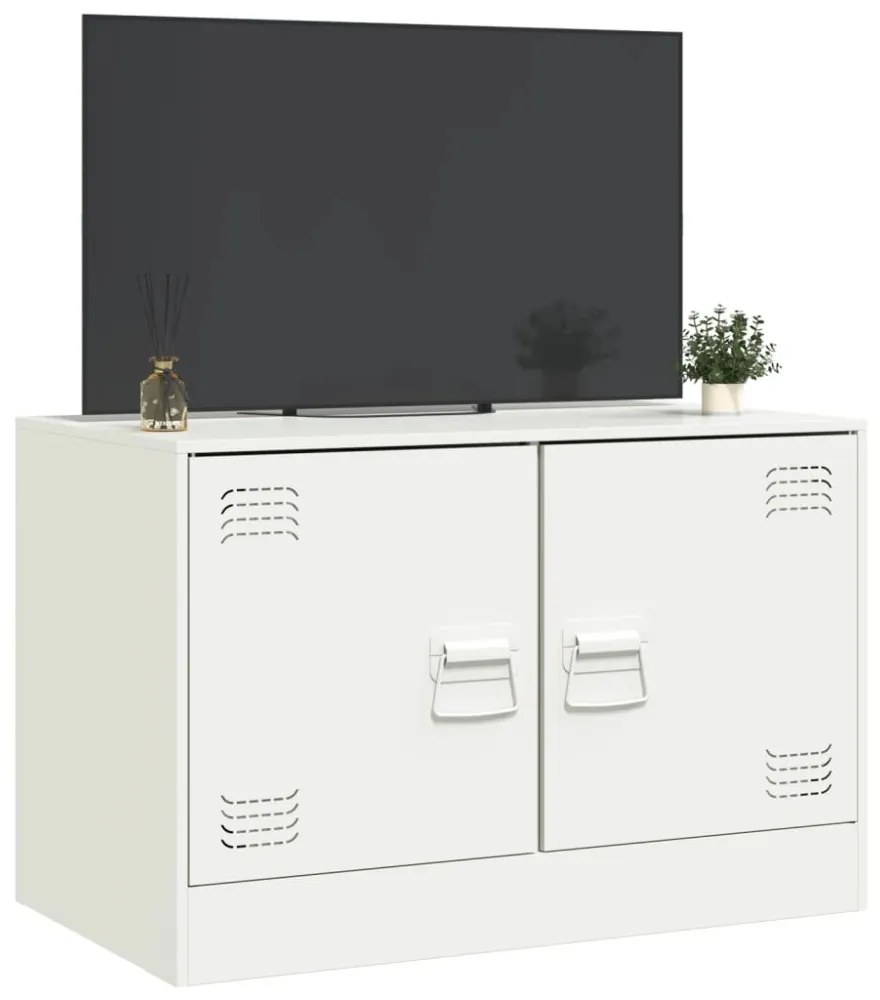 fehér acél TV-szekrény 67 x 39 x 44 cm