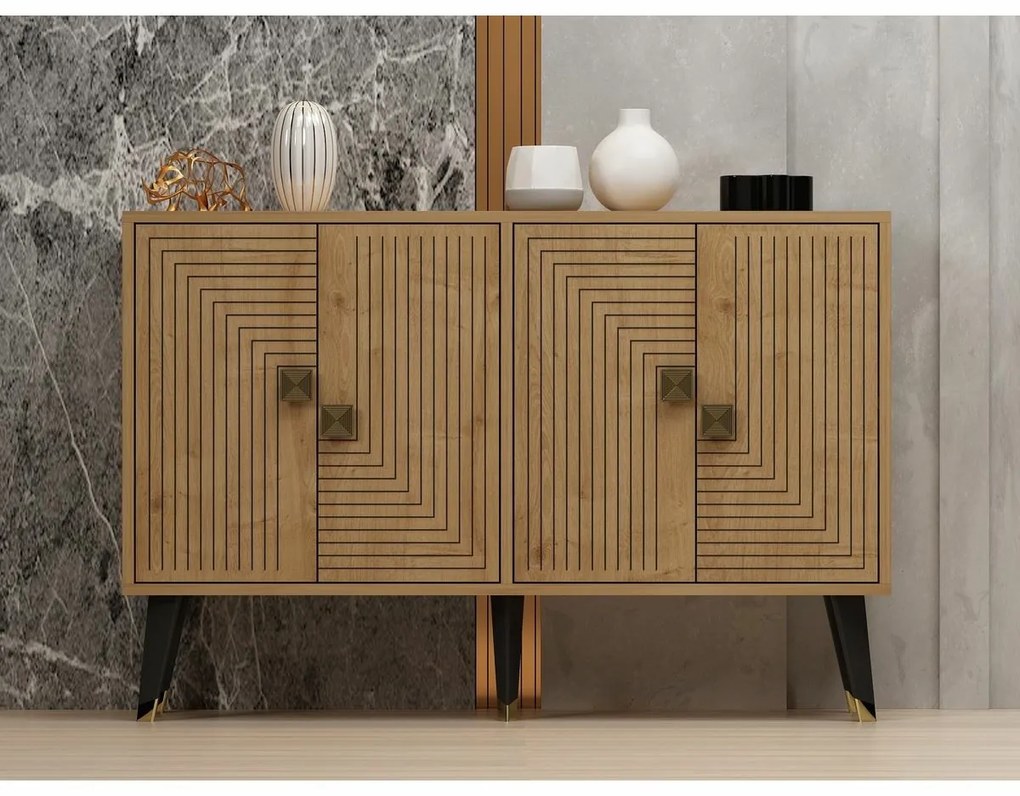 Ahart Sapphire Oak and Gold szekrény