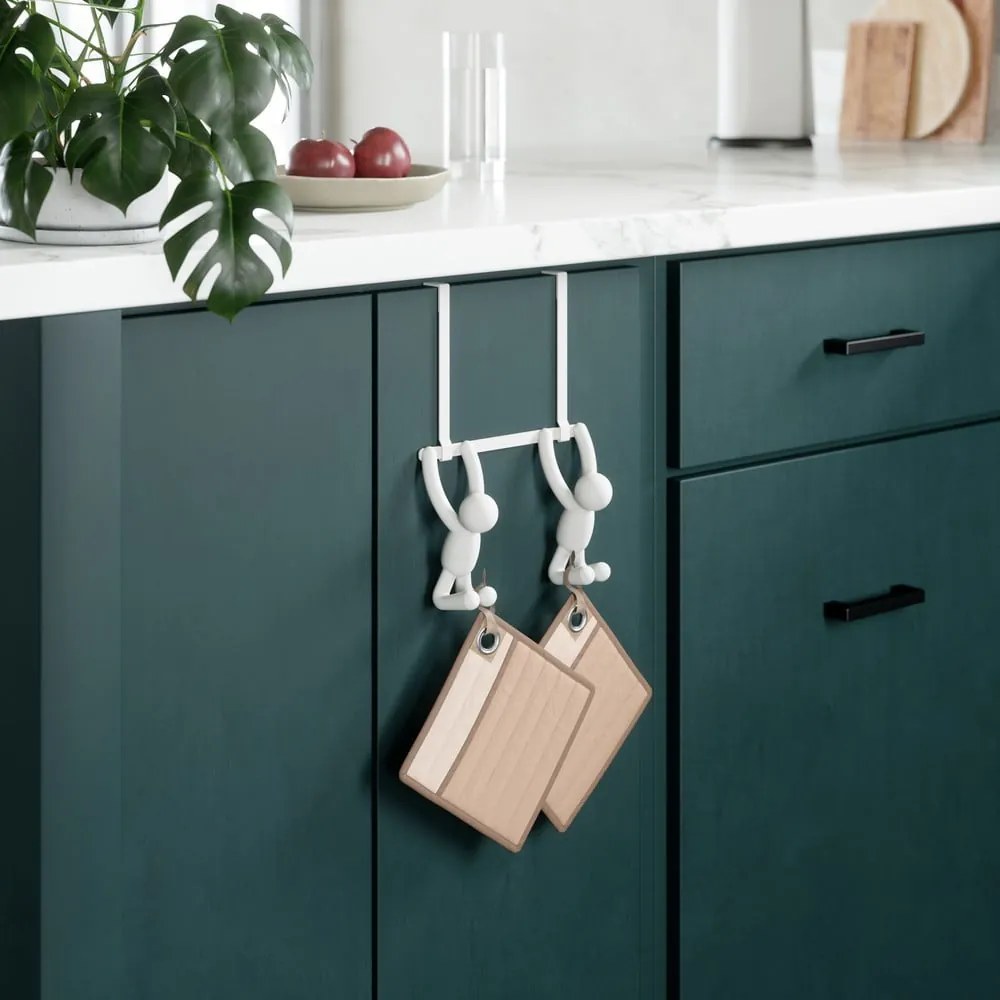 Fehér műanyag ajtófogas 22 cm Buddy – Umbra