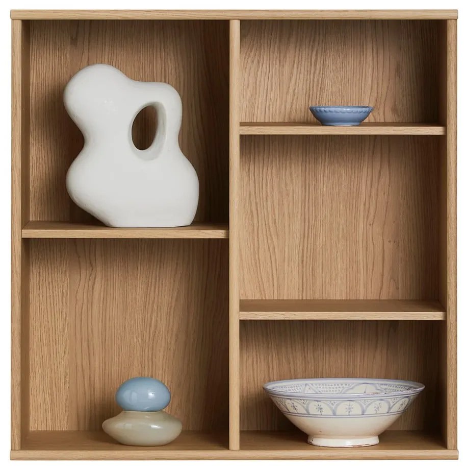 Natúr színű függő könyvespolc tölgyfa dekorral 70x70 cm Mistral – Hammel Furniture