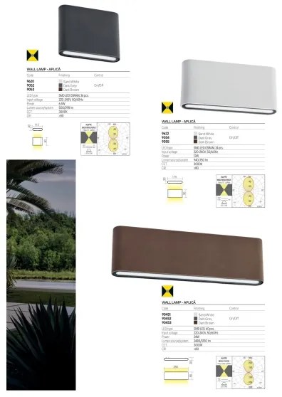 Redo 90451 - LED kültéri fali lámpatest KLIPPE LED/24W/230V 3000K IP54 fehér