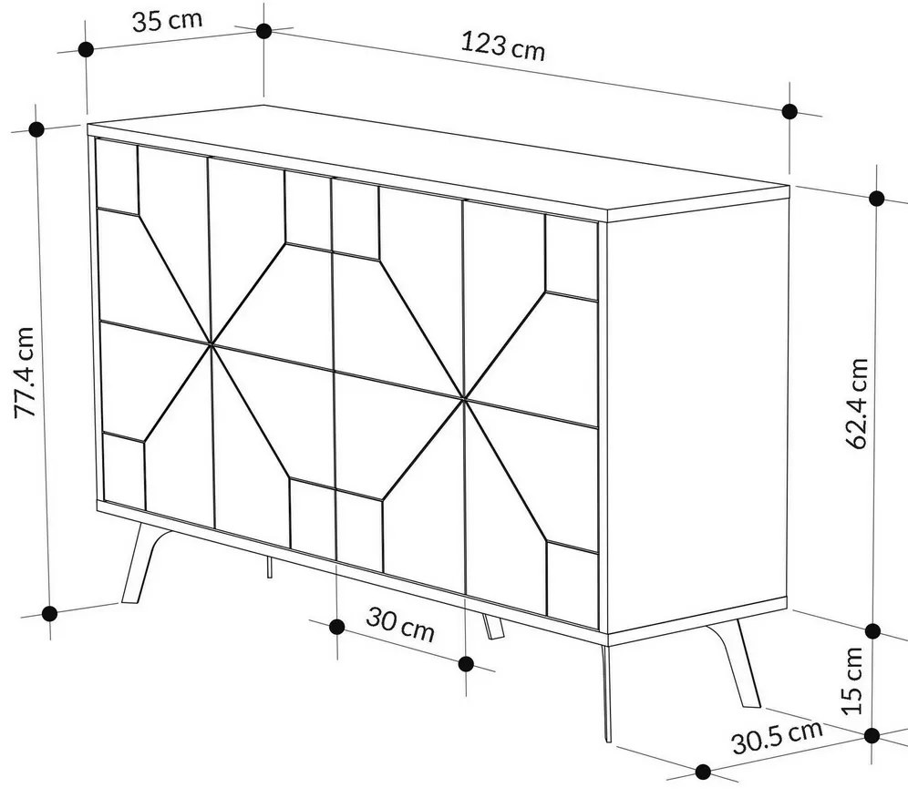 Dune Anthracite szekrény