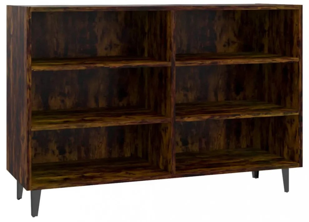 füstös tölgyszínű szerelt fa tálalószekrény 103,5 x 35 x 70 cm