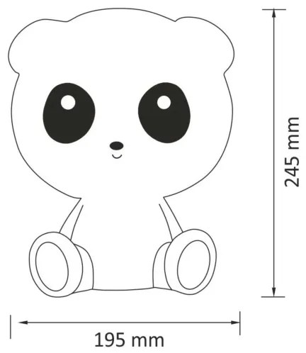 LED Dimmelhető gyermek érintős lámpa PANDA LED/2,5W/3,7V 1200 mAh