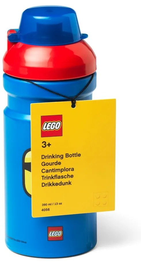 Iconic kék kulacs piros kupakkal, 390 ml - LEGO®