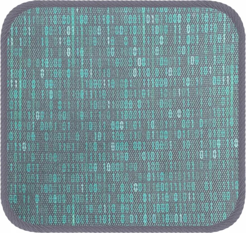 Esőálló kerti párna 40x40cm- Internet mintás-kód zöld