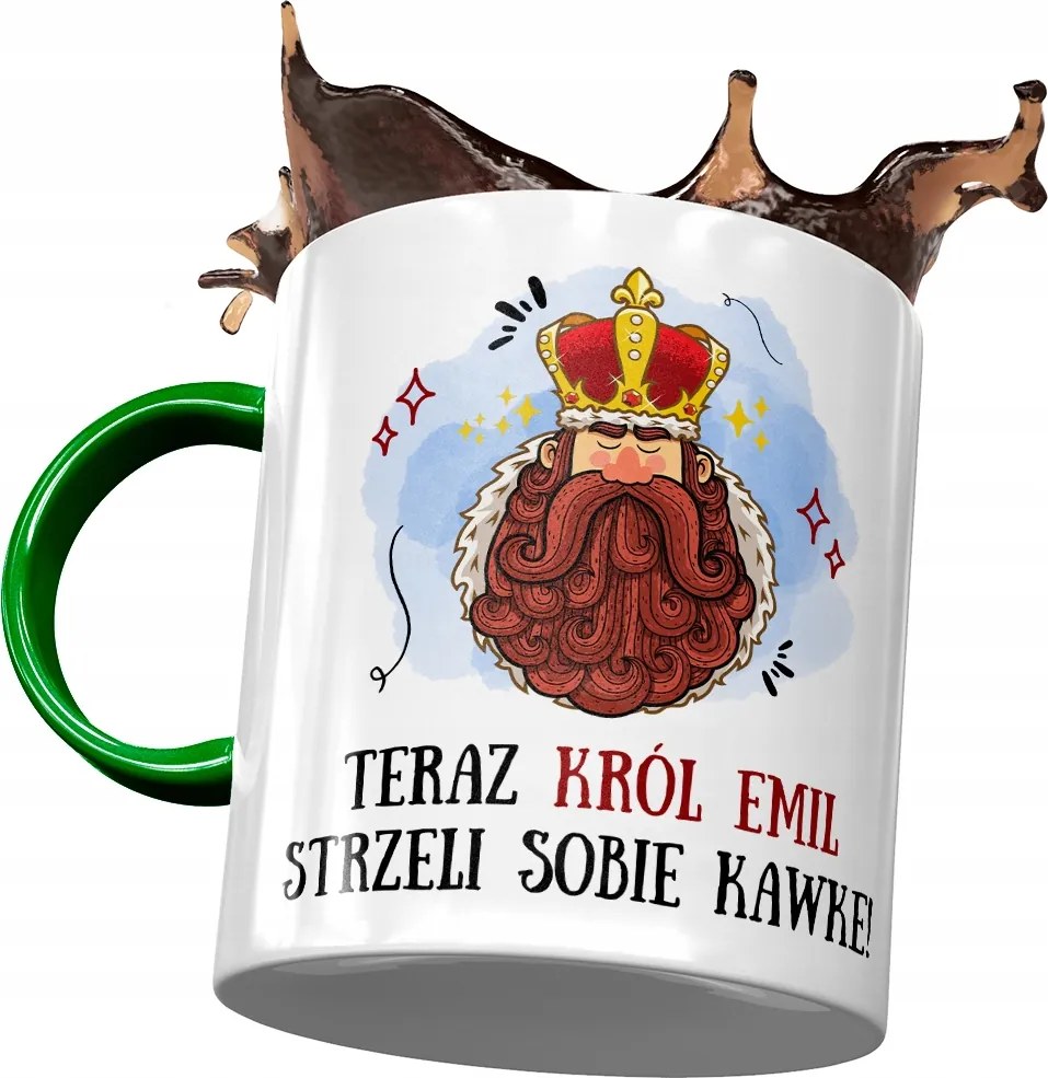 Zöld bögre Emil Kollégának Születésnapi Ajándék Nyomtatott Fotóval