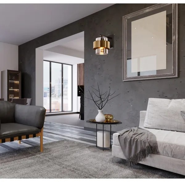 Fali lámpa SPIEGA 1xE27/60W/230V arany/fekete